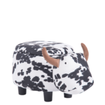 Детска табуретка с ракла - черно-бяла крава