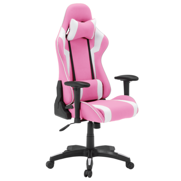 Геймърски стол Carmen 6312 - бял - розов