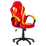 Геймърски стол с футболни мотиви Carmen 6305 - червено-жълт