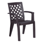 Пластмасов градински стол ERGUVAN - тъмнокафяв