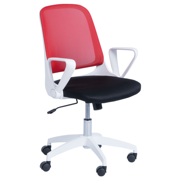 Работен офис стол Carmen 7033 - червено - черен