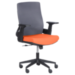 Работен офис стол Carmen 7545 - оранжев-сив