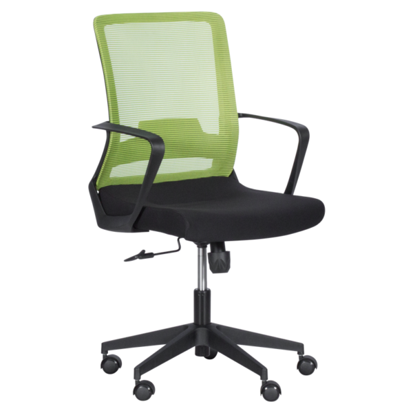 Работен офис стол Carmen 7563 - черен - зелен