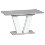 Разтегателна трапезна маса VEGAS - бял / бетон