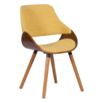 Трапезен стол Carmen 9973 - орех / жълт