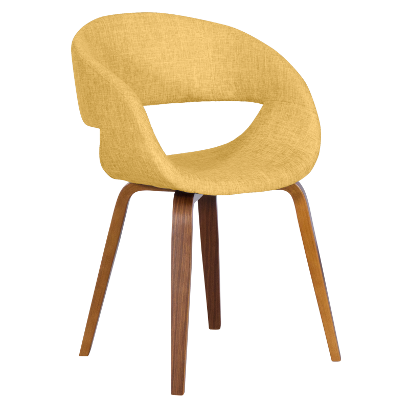 Трапезен стол Carmen 9975 - орех - жълт