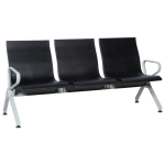 Посетителска пейка с 3 места Carmen CR-1037-3 - черна
