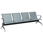 Посетителска пейка с 4 места Carmen CR-1030-4 - сребърна