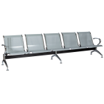 Посетителска пейка с 5 места Carmen CR-1030-5 - сребърна