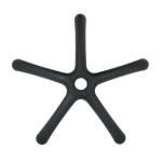 Звезда за детски стол - 250 мм - полипропилен - черна